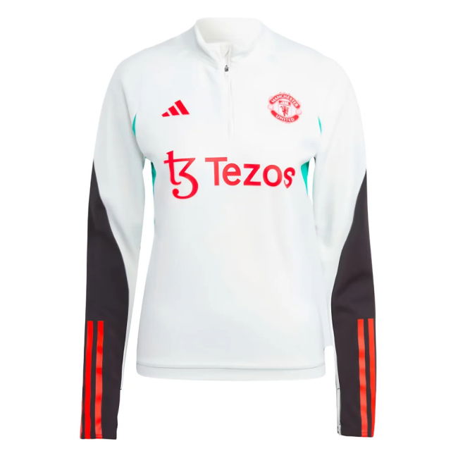 Women's 2023-2024 Man Utd Training Top (White) - Ladies