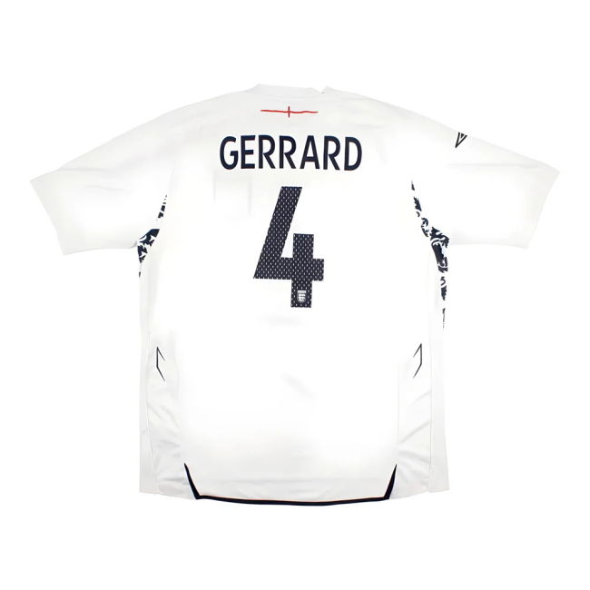 England 2007-09 Home Shirt (Gerrard #4) (M) (Excellent)