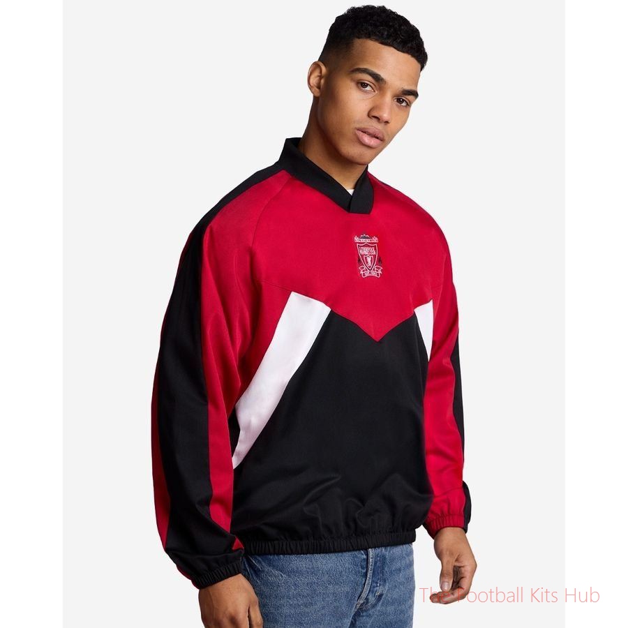 Liverpool Sweatshirt Drill Top 1993/95 - Red/Black