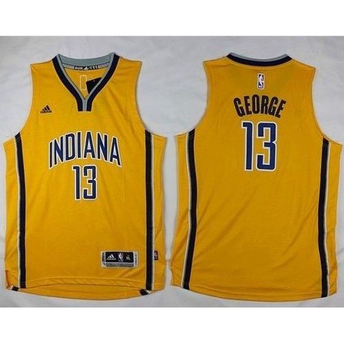 Indiana Pacers #13 Paul George Yellow Youth Stitched NBA Jersey Youth