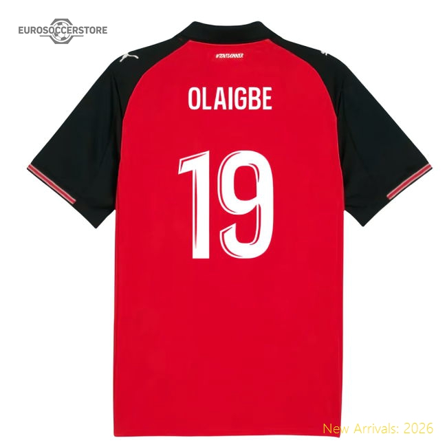Elite 2025-2026 Stade Rennais Home Shirt (olaigbe 19) - Fan Collection