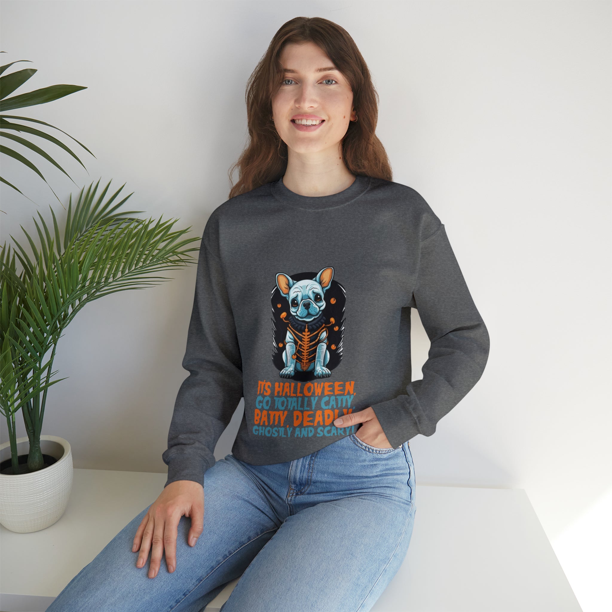 French Bulldog Catty Batty Halloween Unisex Sweatshirt Comfy Pet Product