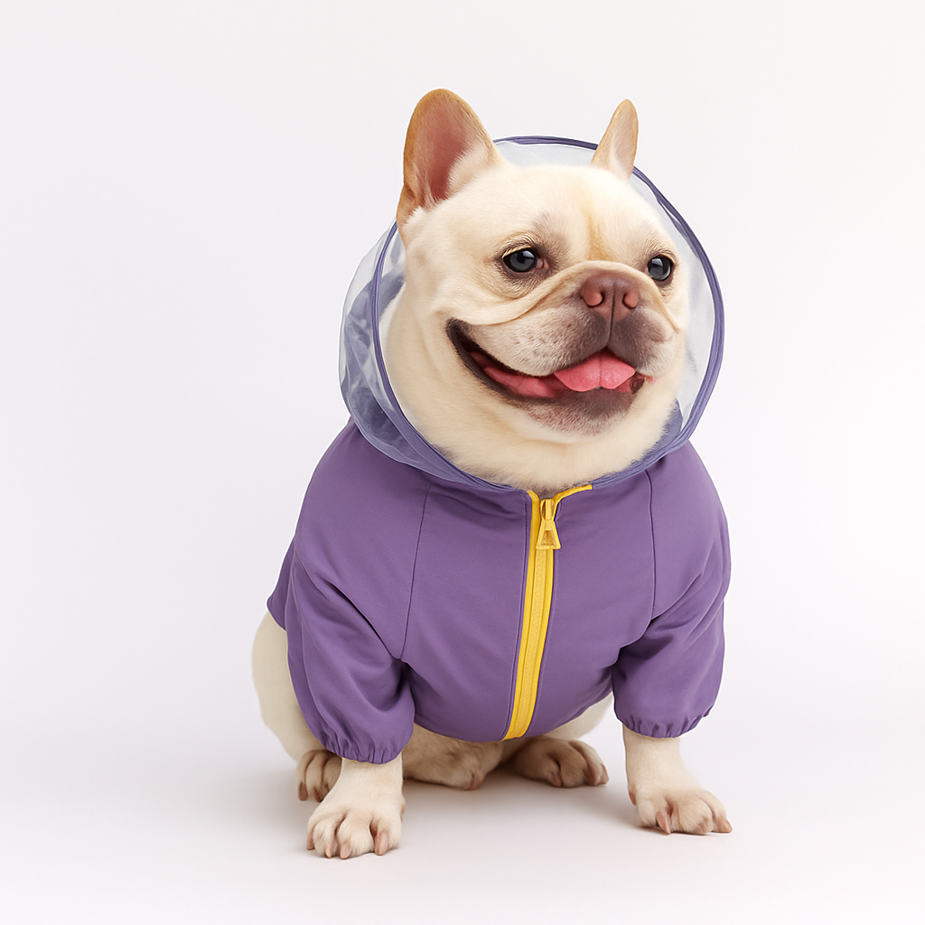 RainPaw Frenchie Hooded Raincoat – Waterproof Full-Body Dog Jacket