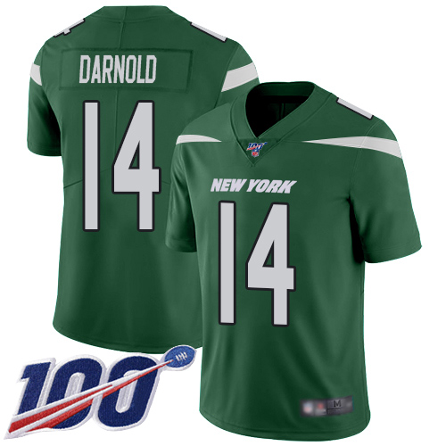 Authentic NFL New York Jets #14 Sam Darnold Green Limited Jersey