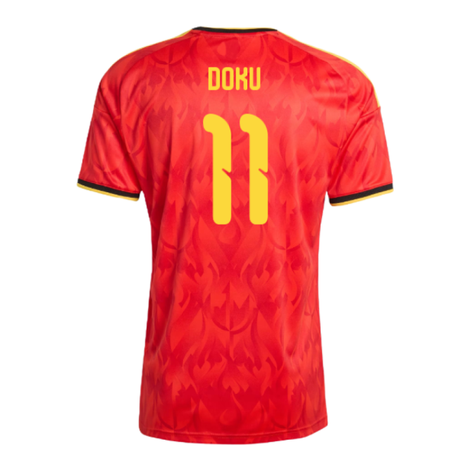 Genuine Official Belgium 2026-2027 Belgium Home Shirt (Doku 11) Jersey