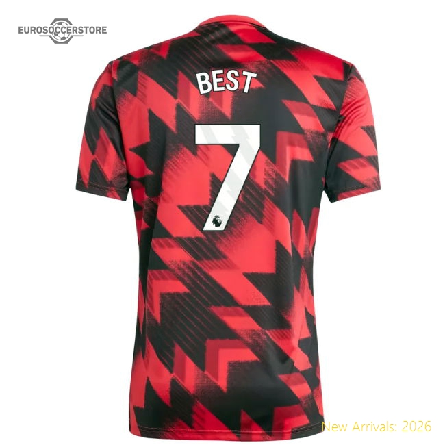 2025-2026 Man Utd Warm-Up Jersey (Red) (Best 7) For Premier League Fans