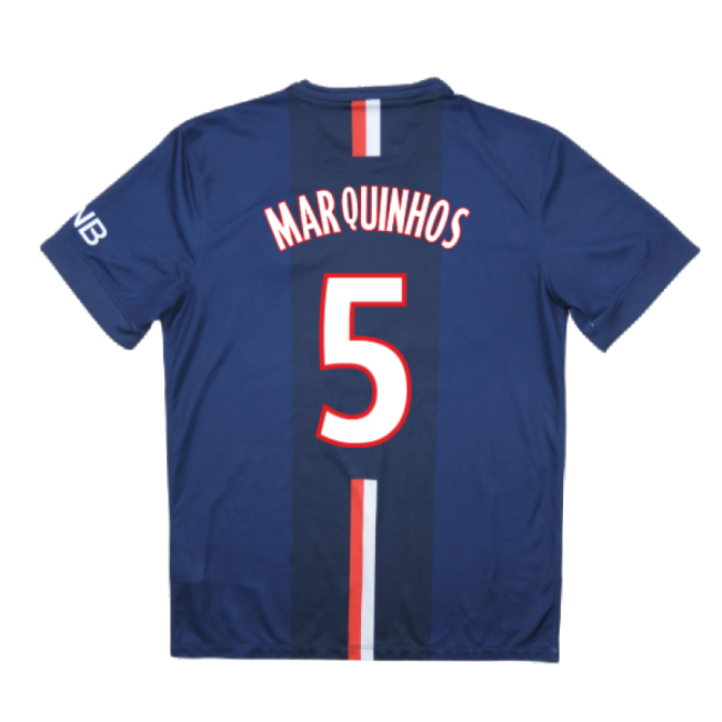 Durable Material Psg Home Shirt Very Good S Marquinhos #5 Fresh Lo...