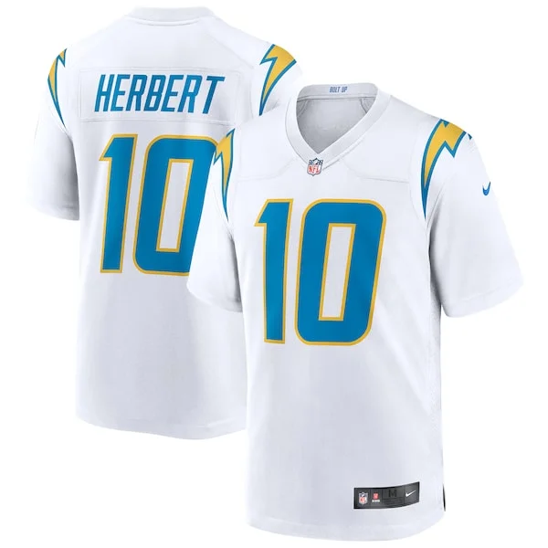 None Justin Herbert Game Jersey - White | NFL Player Jersey | NFL Foot