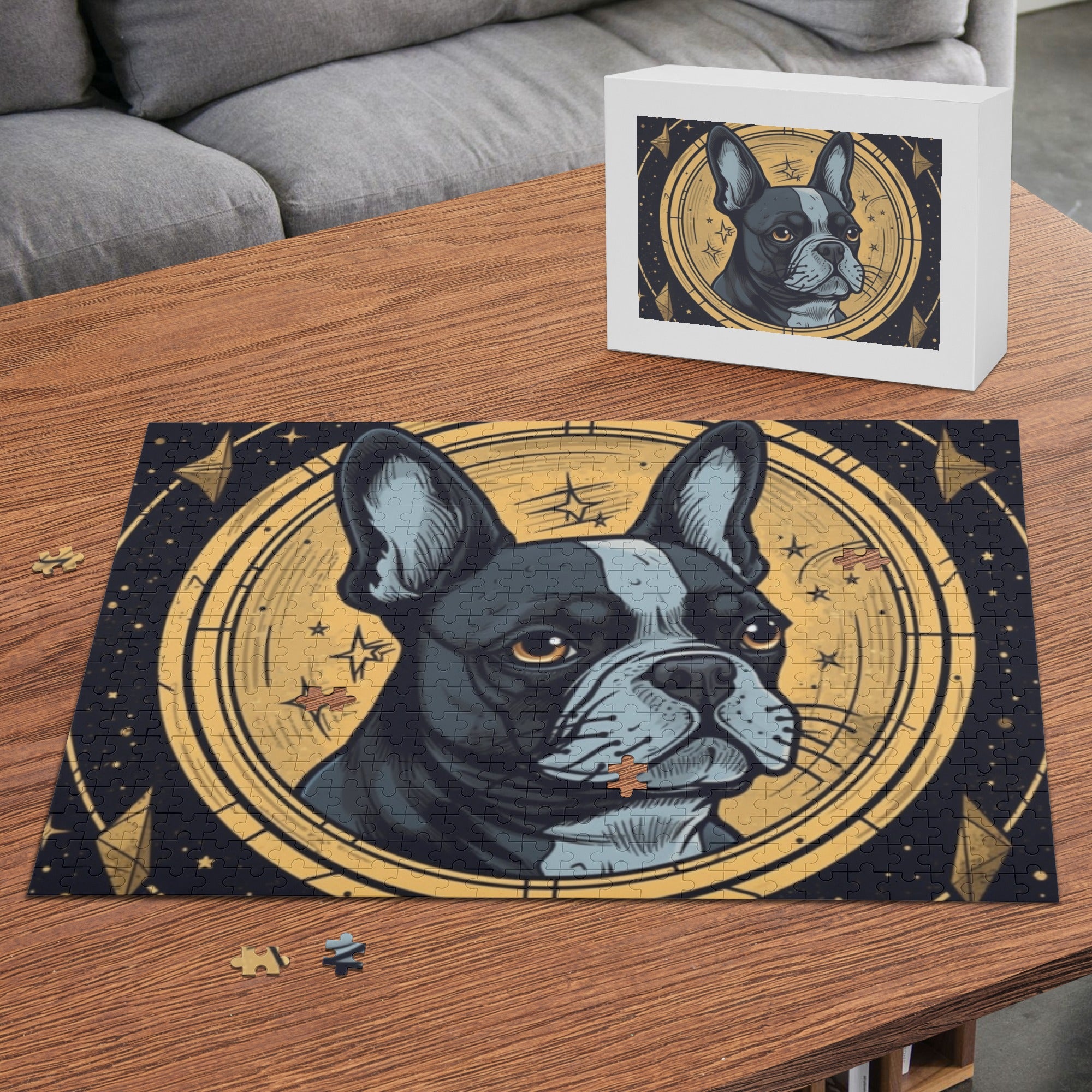 French Bulldog Bentley 500 Piece Wooden Puzzle Frenchie Pet Item