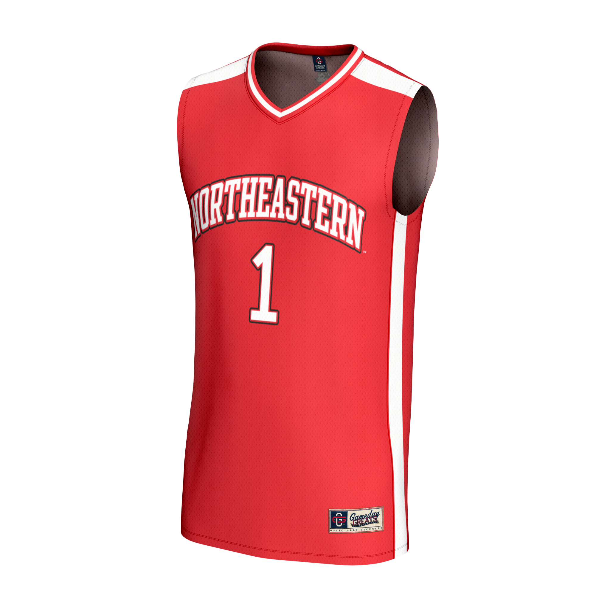 [DDG] Northeastern Huskies GameDay Greats Unisex Lightweight Collegiate Basketball Fashion Jersey - Red