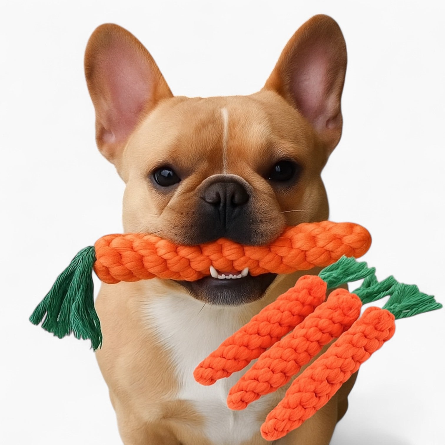 French Bulldog Dentug Frenchie Chew Toy – Durable Dental Bite Rope