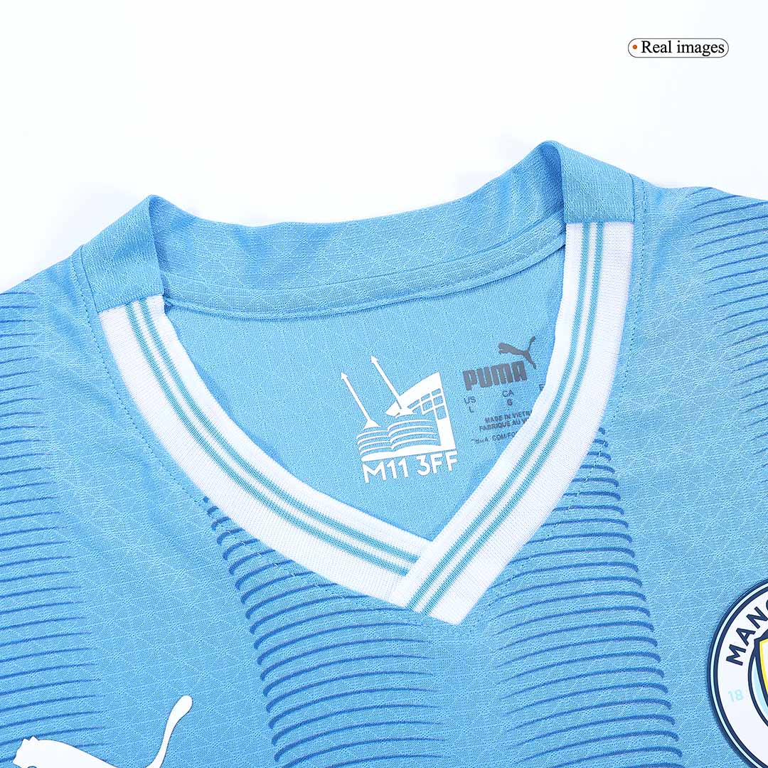 Player Version Manchester City Home Soccer Jersey 2023/24Authentic Kit