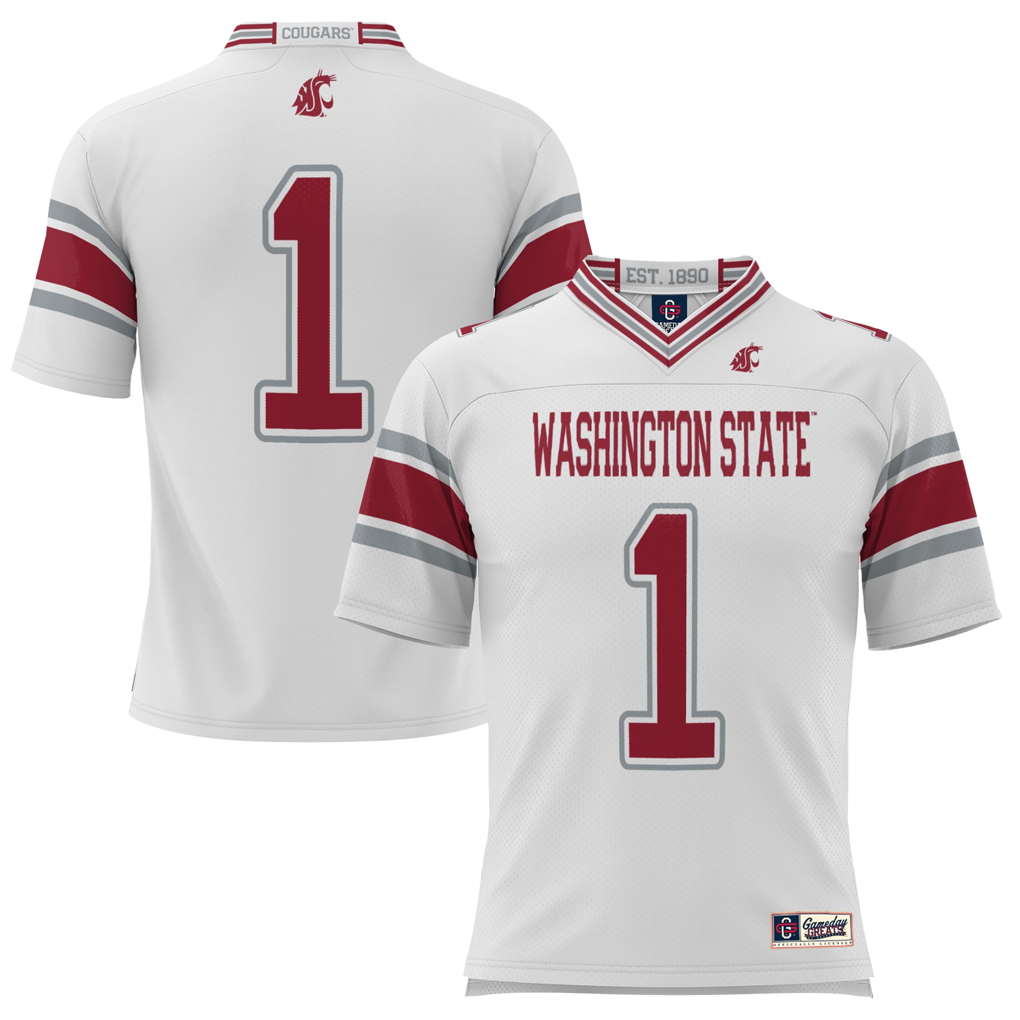 [DDG] Washington State Cougars GameDay Greats Endzone Football Jersey - White