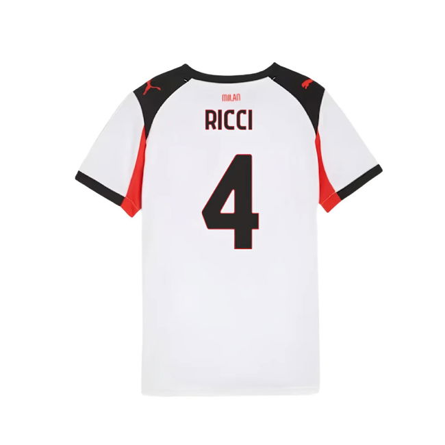 Match Quality Loyal Acm Ac Milan Away Shirt Kids Ricci #4 Updated ...