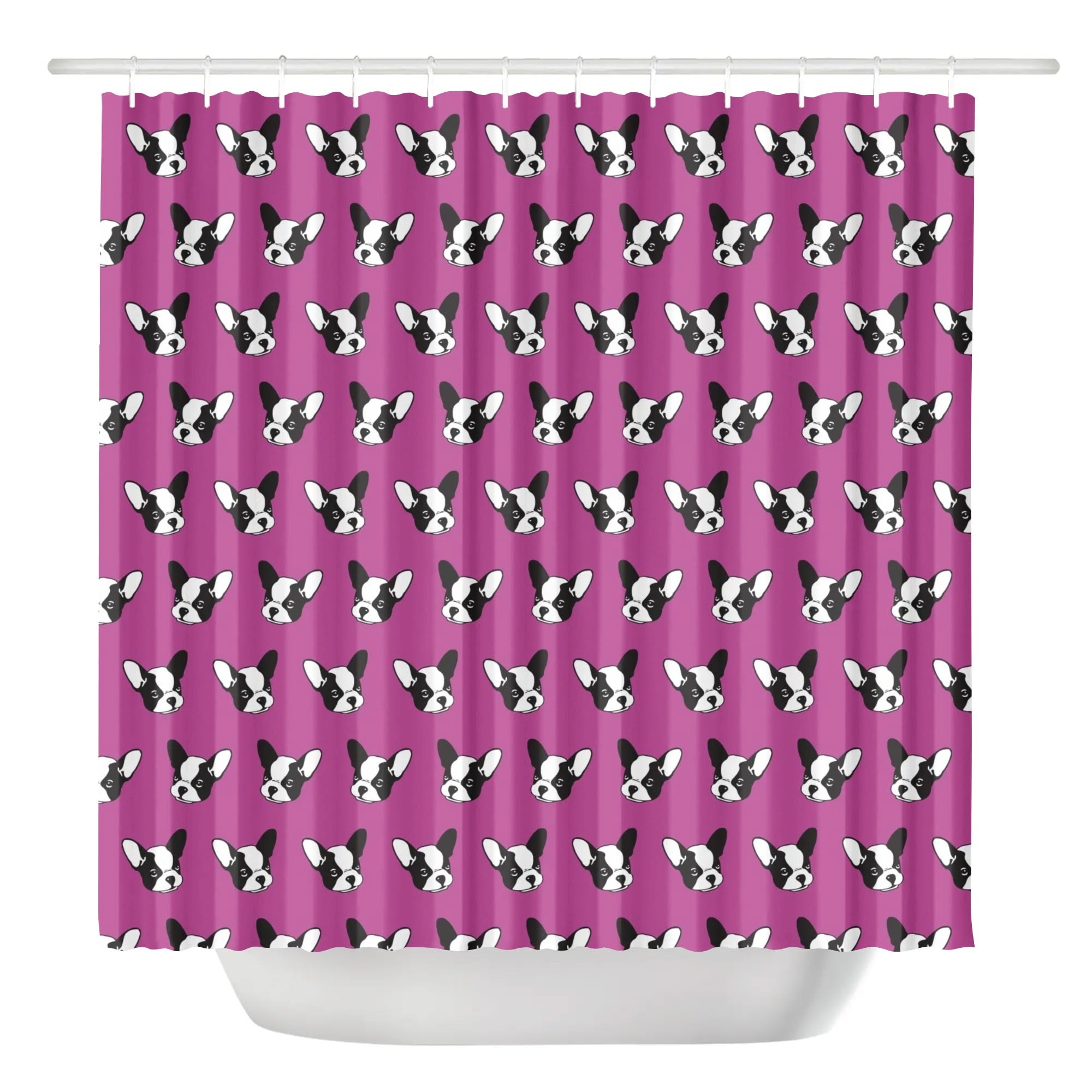 French Bulldog Thunder Shower Curtain For Frenchie Lovers Durable Dog Item