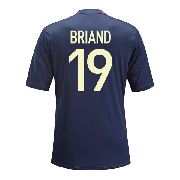 13-14 Olympique Lyonnais 19 Briand Away Black Jersey Shirt - Official