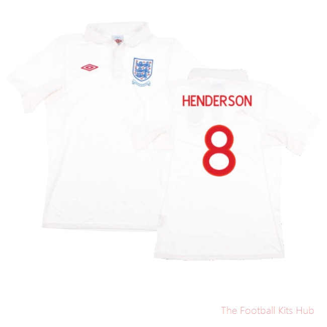 England 2009-10 Home Shirt (With South Africa Badge Detail) (XL) (Mint) (HENDERSON 8)