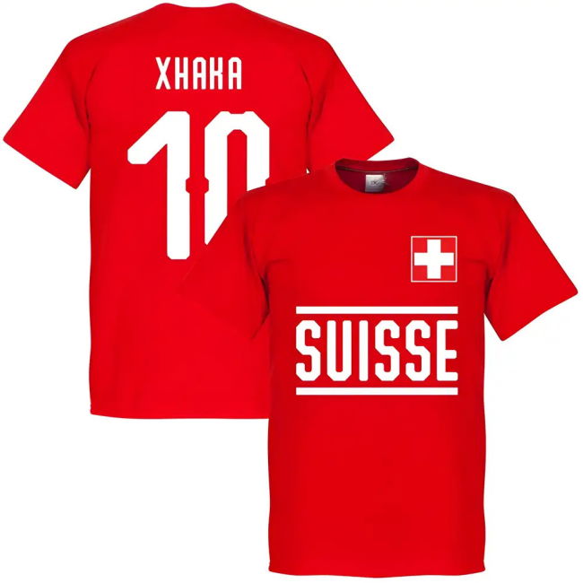 Genuine 2025-2026 Switzerland Euro 2024 Home Kit (Xhaka 10)