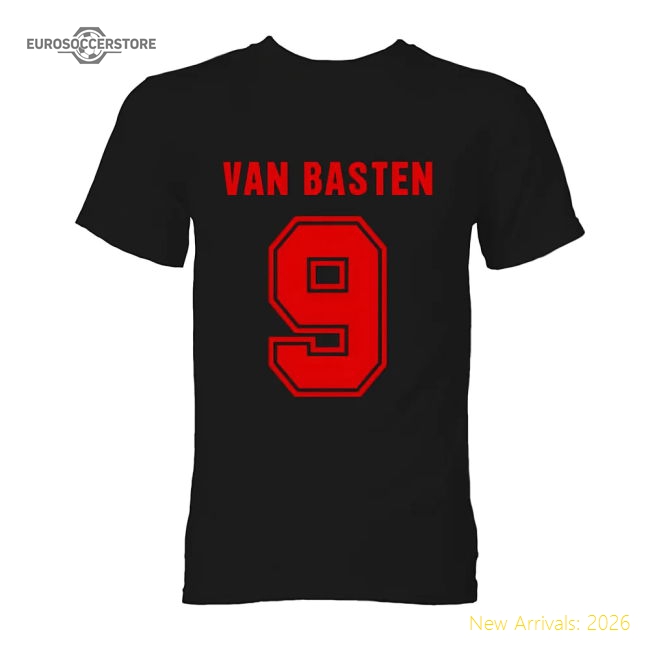 High-Quality Marco Van Basten Ac Milan Hero T-Shirt (Black)