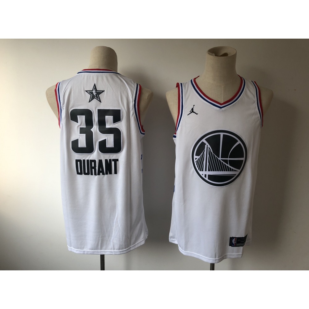 Golden State Warriors Kevin Durant35 Jersey - White - Basketball Fan Gear