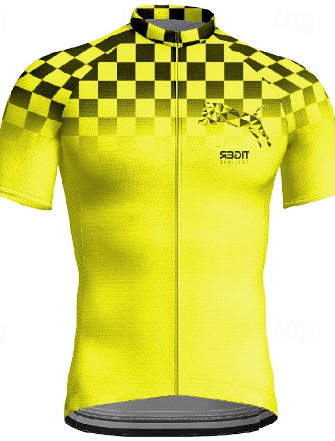 Men's Cycling Jersey Plaid Gradient Short Sleeve Bike Tee Tshirt Jersey with 3 Rear Pockets Mountain Bike MTB Quick Dry Anatomic Design Wicking Breathable Sports Yellow Red Blue Clothing Apparel