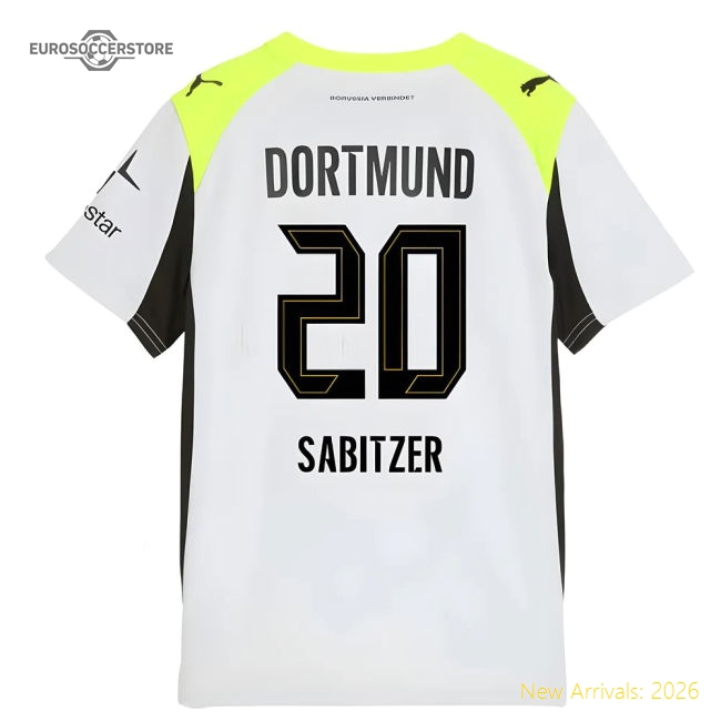 Performance 2025-2026 Borussia Dortmund Away Shirt (Kids) (Sabitzer