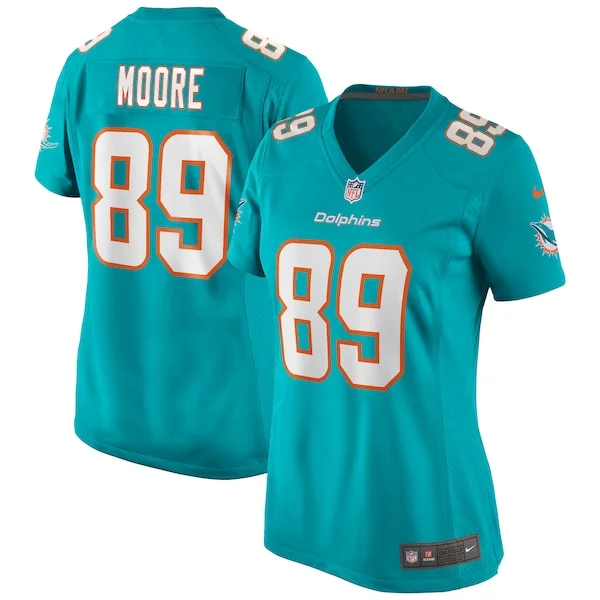 None Nat Moore Game Jersey - Aqua | NFL Player Jersey | NFL Football
