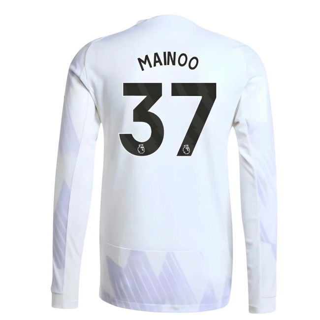 2025-2026 Man Utd Authentic Long Sleeve Away Top (Mainoo 37)