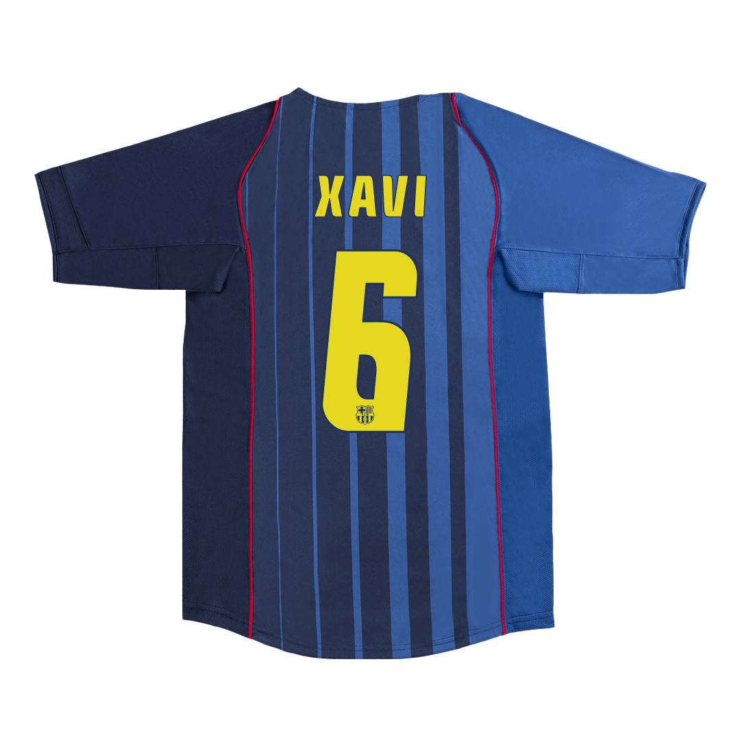 Retro XAVI #6 2004/05 Barcelona Away  Soccer Jersey Authentic Kit