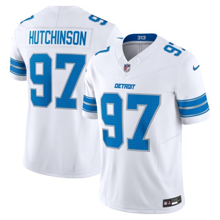 None Men's Team Captain DET Lions Authentic Jersey Football Apparel