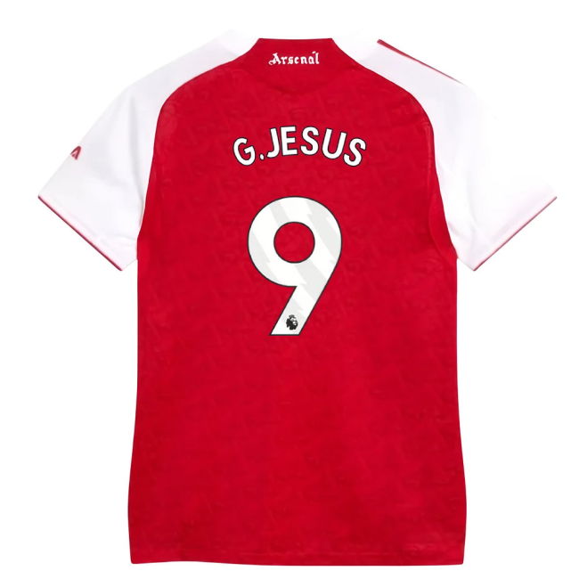 Jesus 9 Arsenal Club Sleek Home Football Shirt (Womens)
