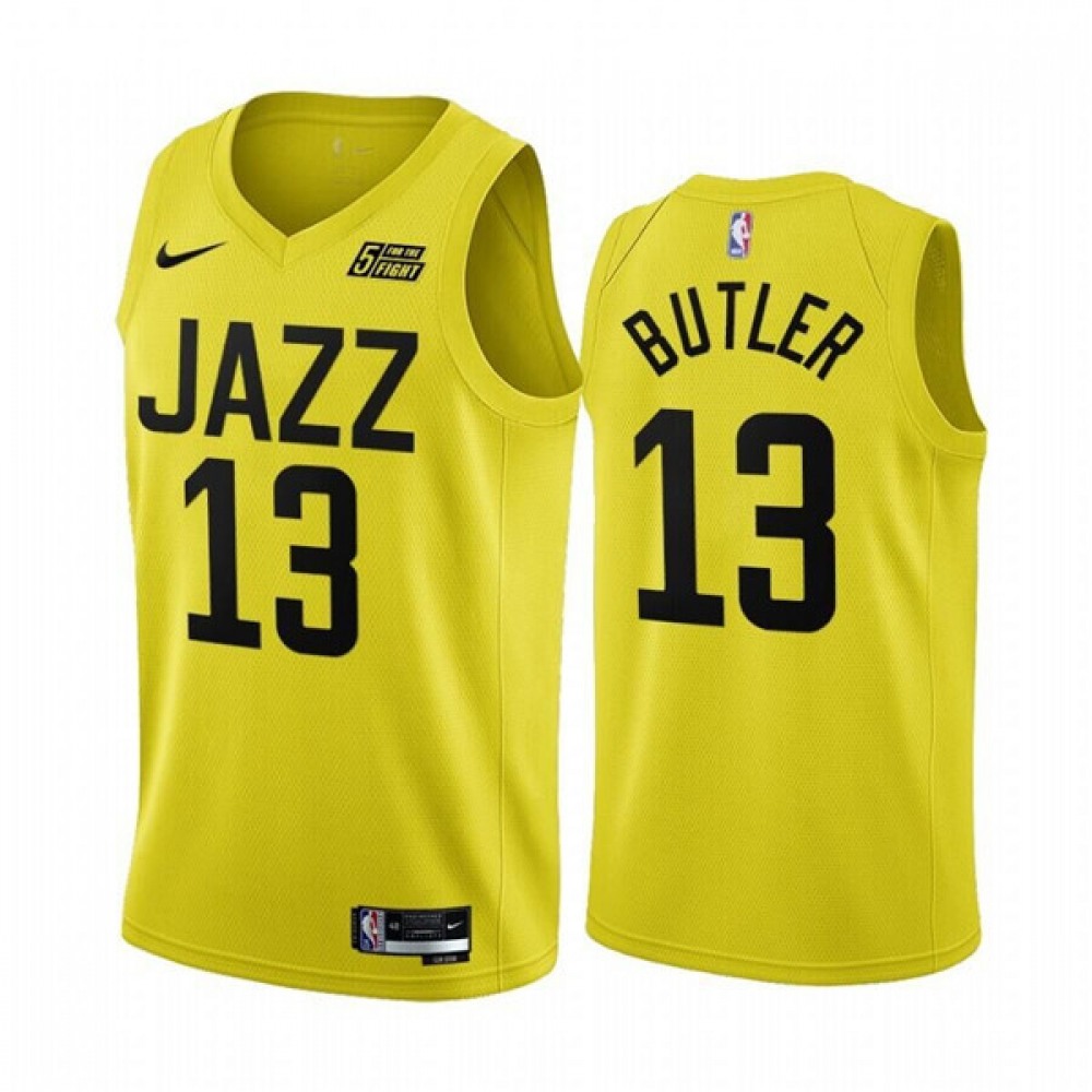 Authentic Men's Utah Jazz #13 Jared Yellow Basketball Jersey