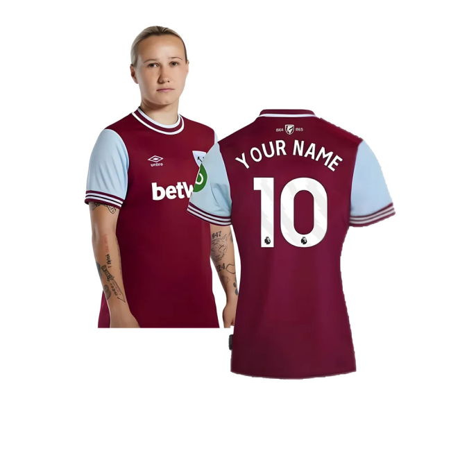 West Ham official style Home Shirt 2024-2025 (Female
