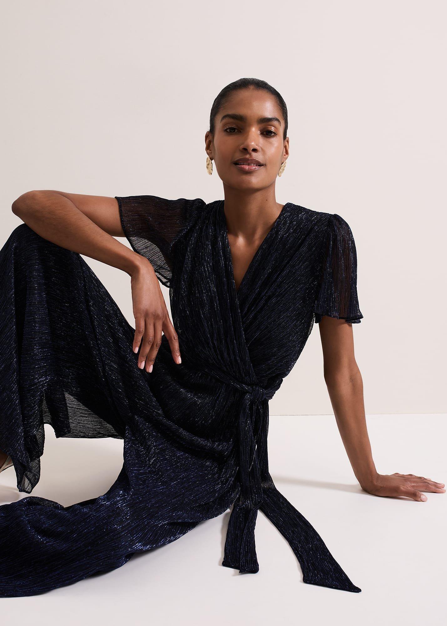 Stella Blue Plisse Jumpsuit