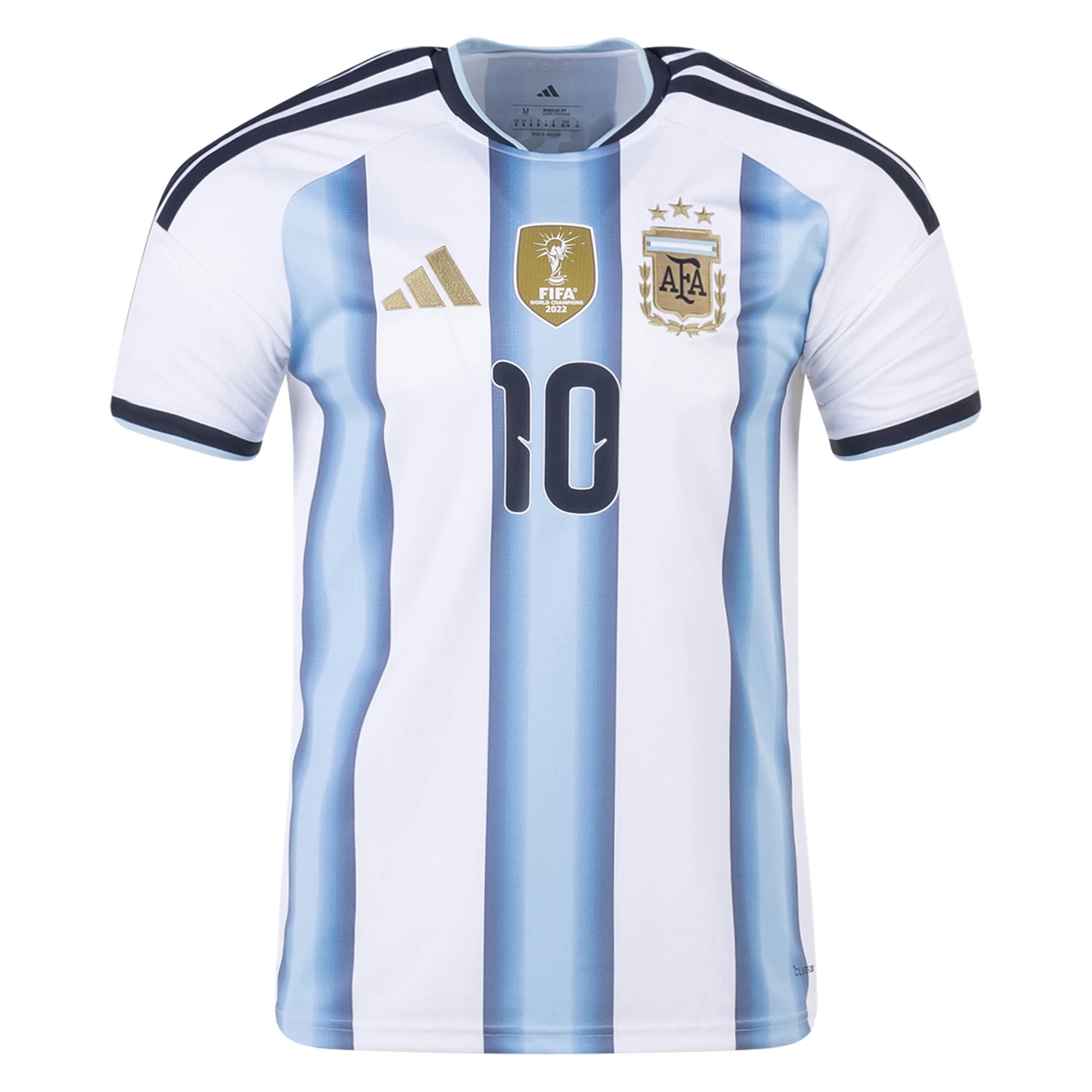adidas Youth Lionel Messi Argentina Home Jersey w/ World Cup Champion Patch 2026 (White/Icey Blue)