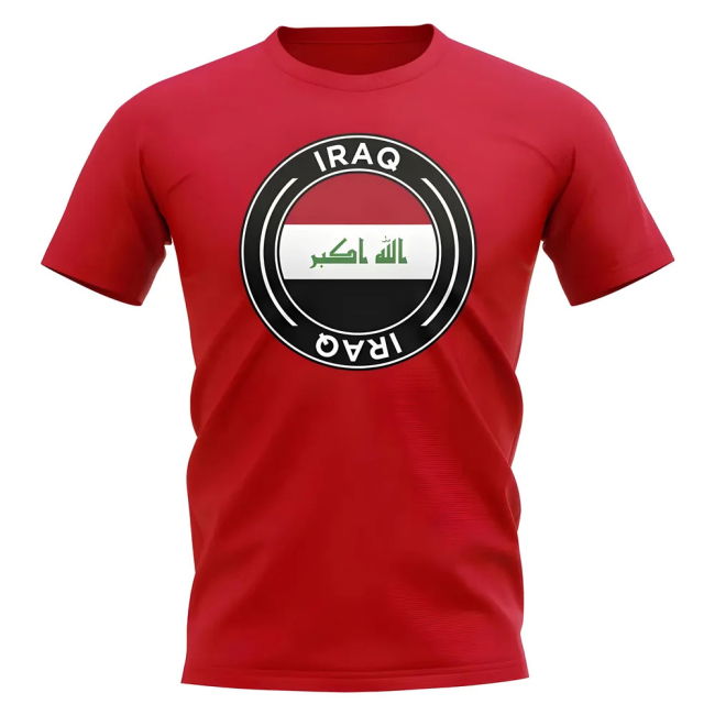 Collector'S-Item Iraq Football Badge T-Shirt (Red) Elite