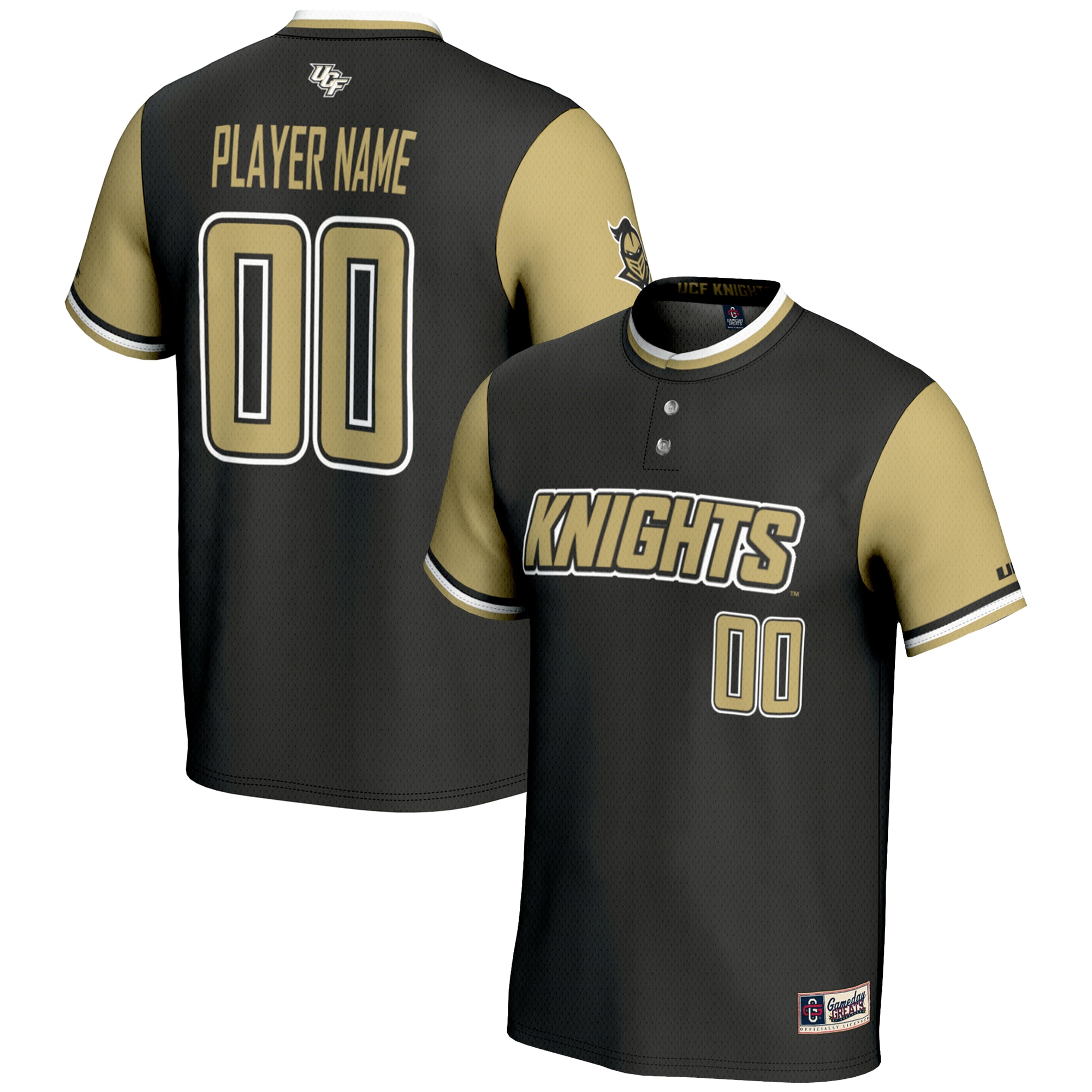[NJP] UCF Knights GameDay Greats NIL Pick-A-Player Lightweight Softball Jersey - Black