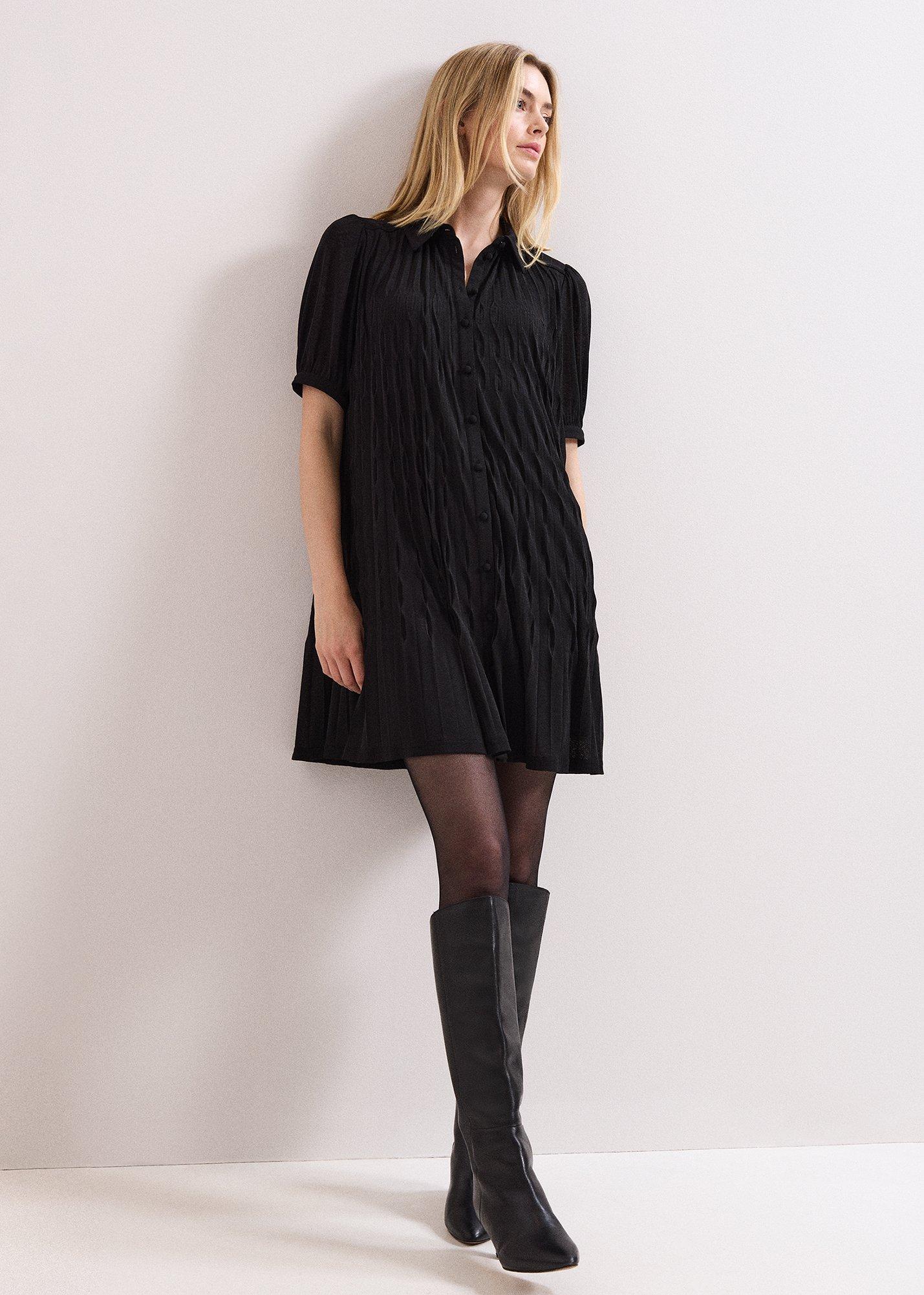 Pleated Swing Dress