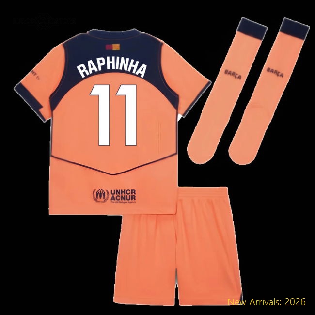 Gentle Mini Football Team Raphinha Jersey 2025-2026 Moisture-wicking