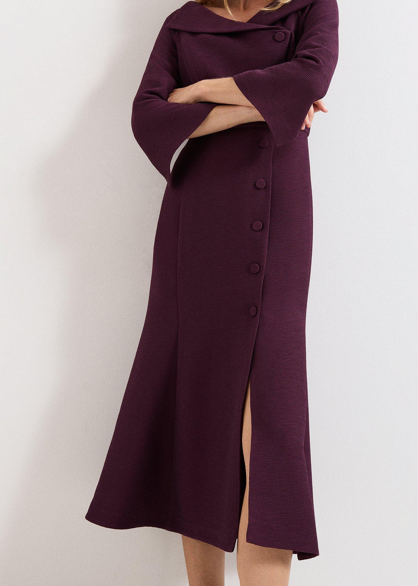 Sienna Burgundy Tux Midi Dress