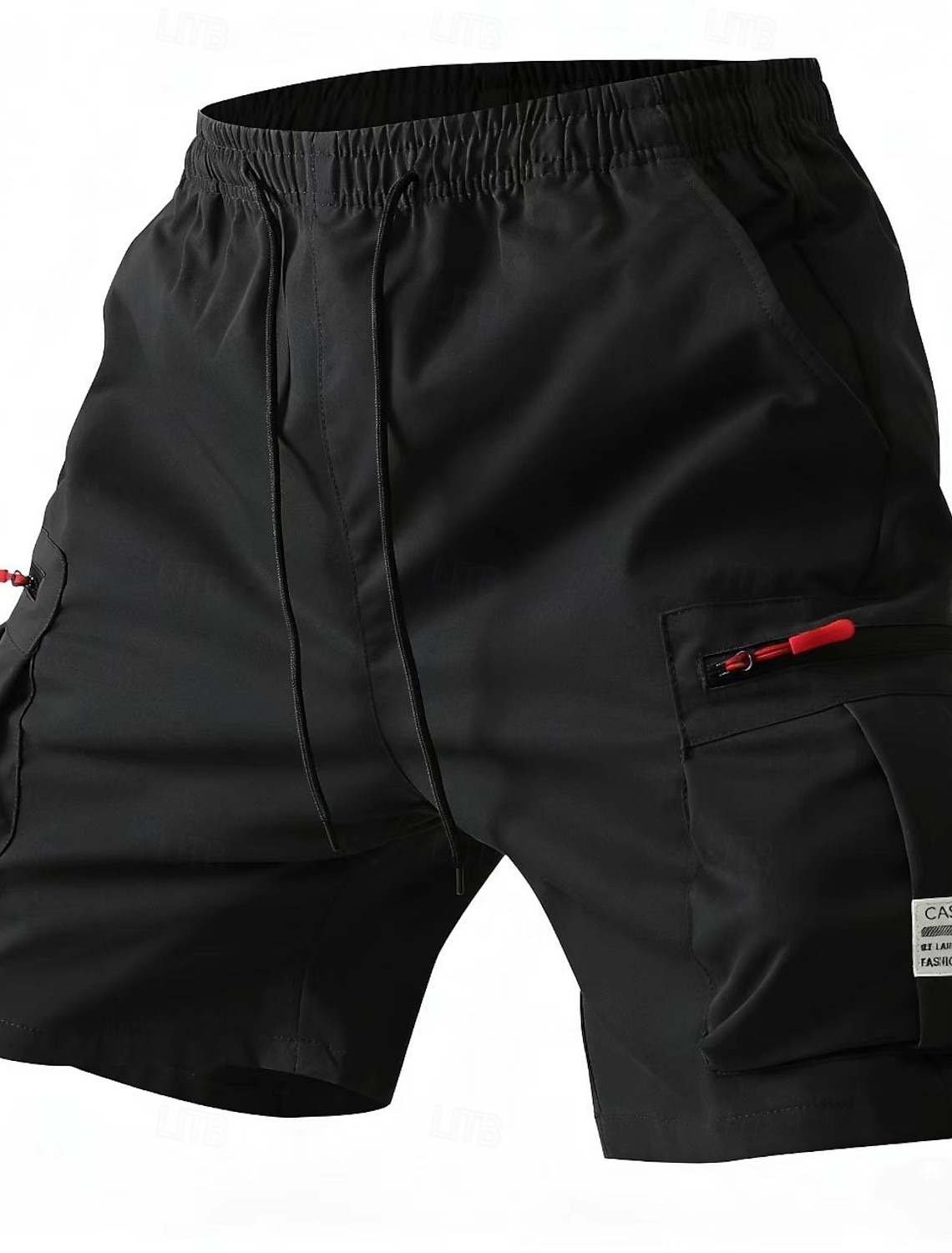 Men's Tactical Cargo Shorts Casual Pocket Elastic Waist Plain Solid #3