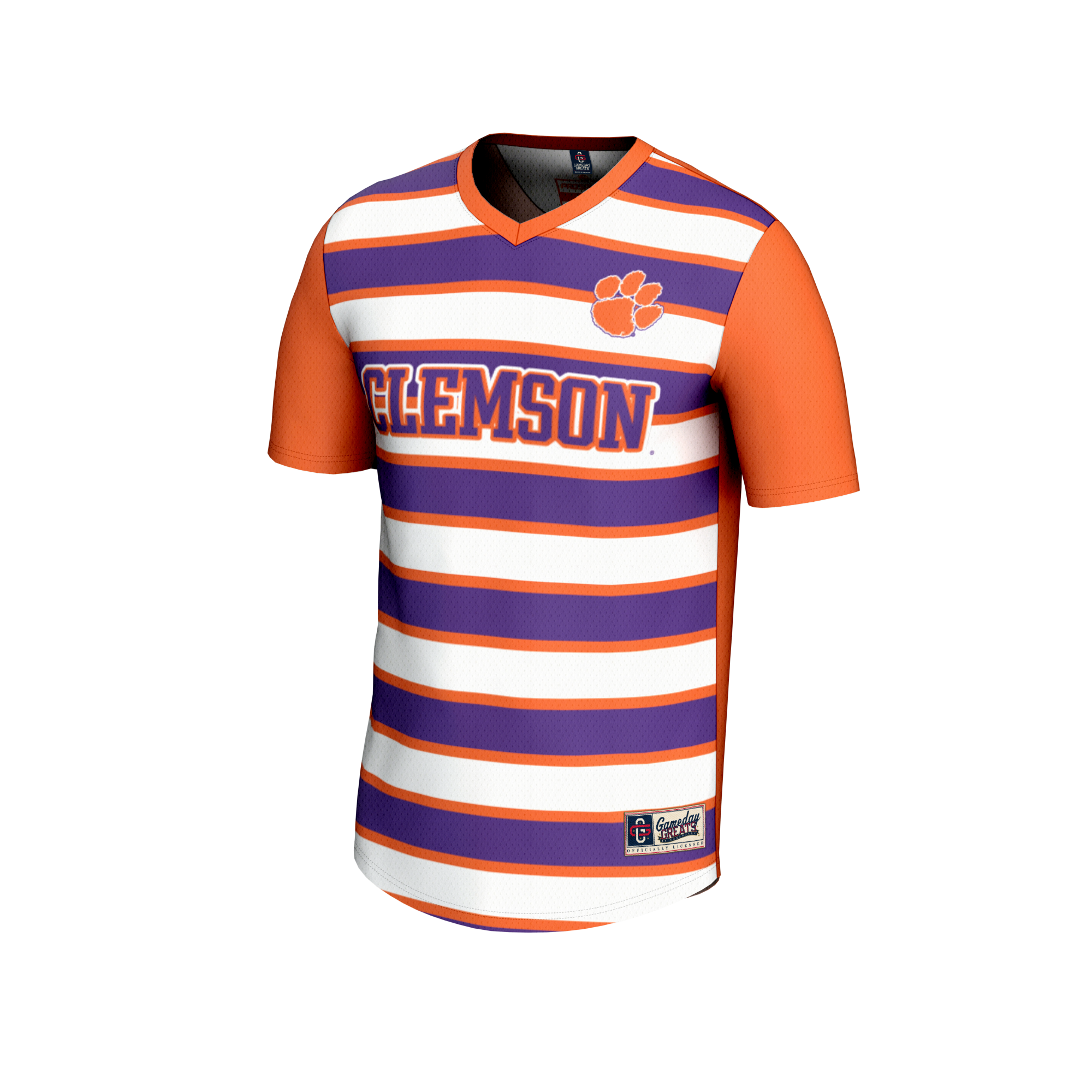 [DDG] Clemson Tigers GameDay Greats Youth NIL Pick-A-Player Collegiate Women's Soccer Lightweight Fashion Jersey - Orange/Purple