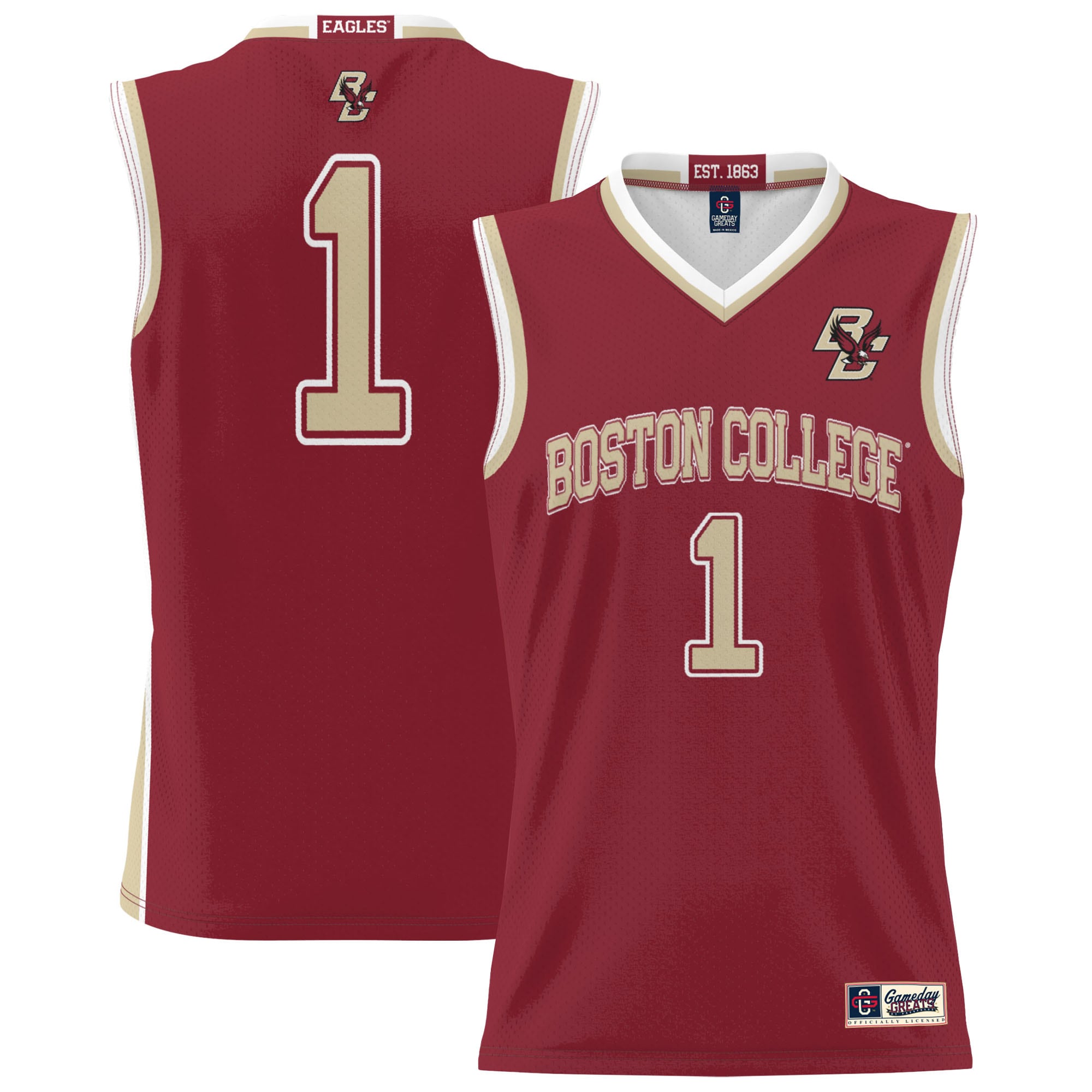 [NJP] Women's Boston College Eagles GameDay Greats Lightweight Basketball Jersey - Cardinal