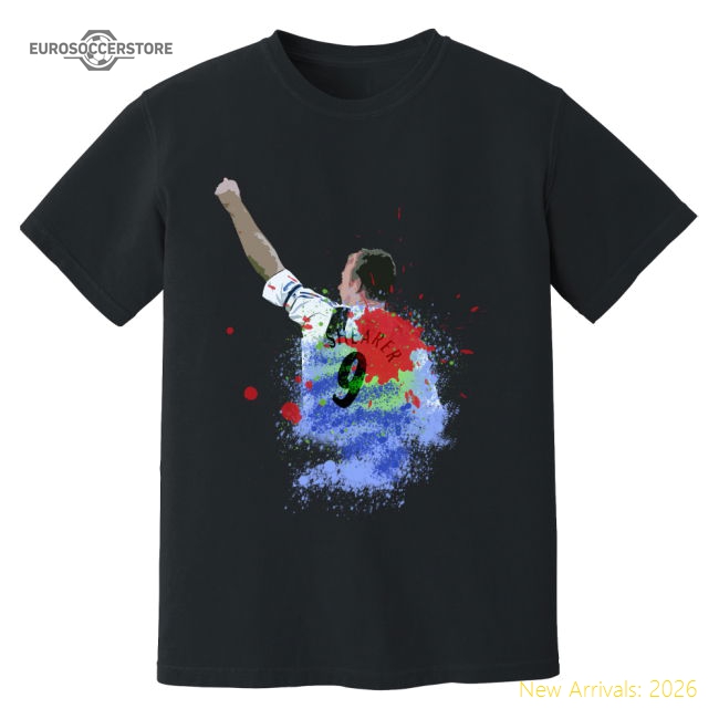 Alan Shearer Newcastle Art T-shirt (black) - Match Day Jersey