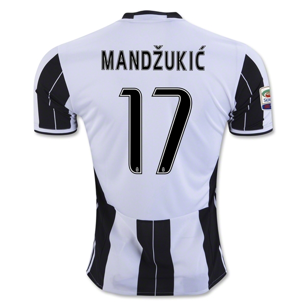 Juventus Home 2016-17 MANDZUKIC 17 Soccer Jersey Shirt - Official