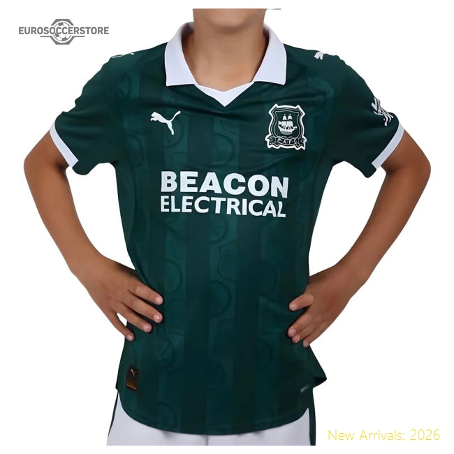 Premium 2025-2026 Plymouth Argyle Home Shirt (kids) - Official Edition