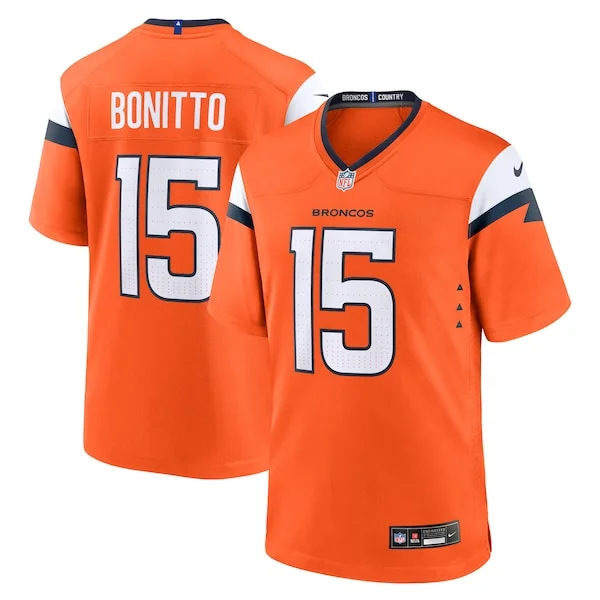 None Nik Bonitto Game Jersey - Orange | NFL Player Jersey | NFL Footba