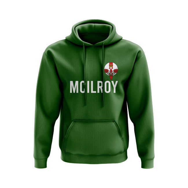 Rory Mcilroy Northern Ireland Name Hoody (Green) Authentic