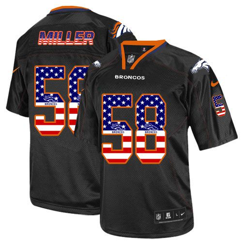 Authentic NFL Denver Broncos #58 Von Miller Black Elite Jersey