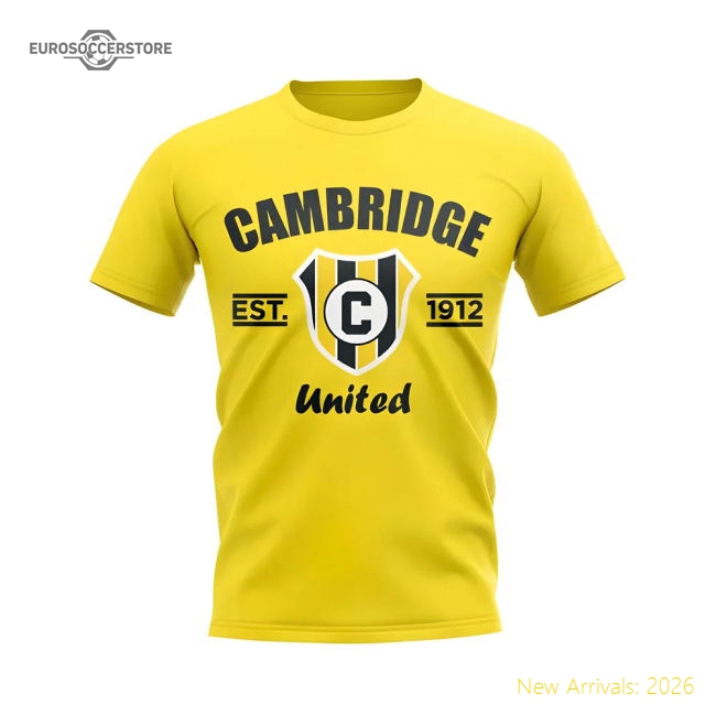 Premium-grade Cambridge Established Football T-shirt (yellow)